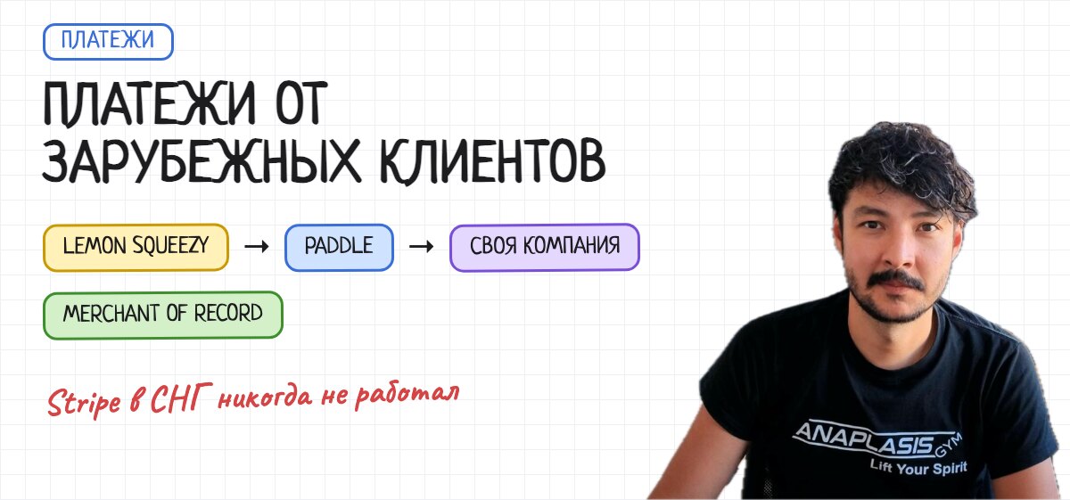 Алмас Абулхаиров и схема приёма платежей: Lemon Squeezy, Paddle, своя компания, Merchant of Record
