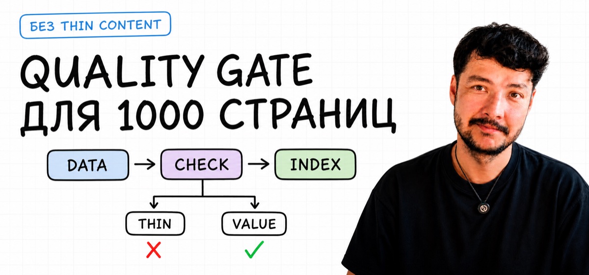 Алмас Абулхаиров и Excalidraw-конвейер quality gate для Programmatic SEO